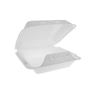White Foam Hinged Containers (All Sizes)