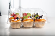 6ct Hinged Cupcake Container