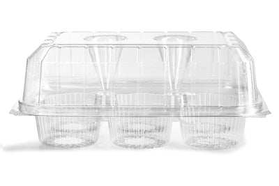 6ct Hinged Cupcake Container