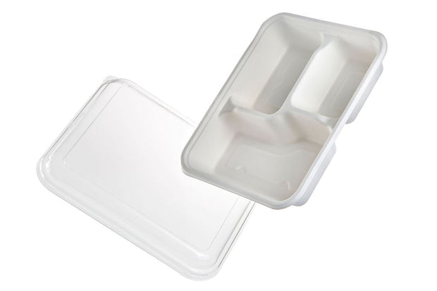 Biodegradable 3 Compartment Container