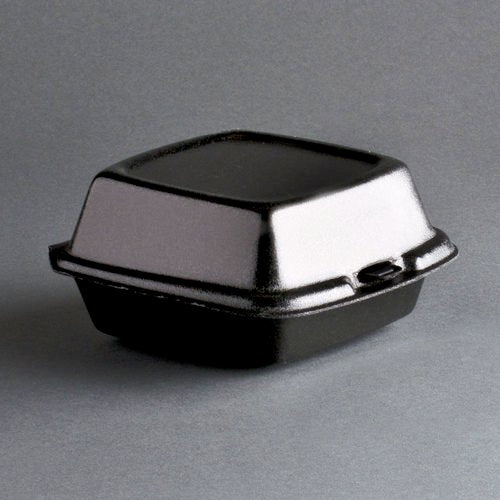6″ Black Foam Hinged Container