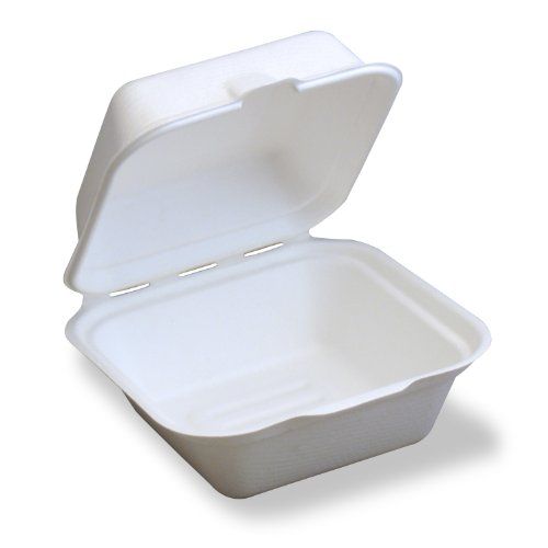6″ Biodegradable Hinged Container