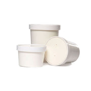 White Soup Container Combo with Lid (All Sizes)