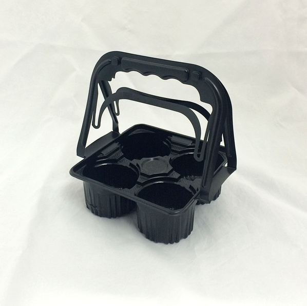 Plastic 4cup Holder (with Handle)
