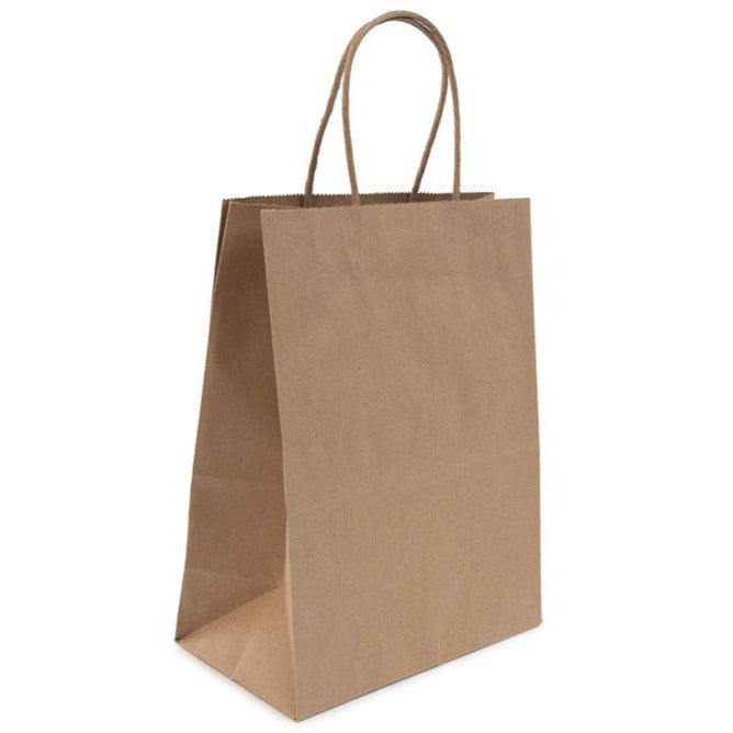 Black Printed 8X 7X 3.75 Rope Handle Recyclable Designer Paper Bag
