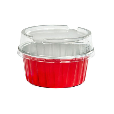 Red Foil Container with lid