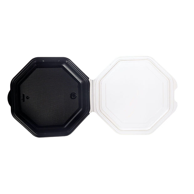 Hinged Hexagon Takeout Container