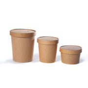Brown Soup Container with Lid (All Sizes)