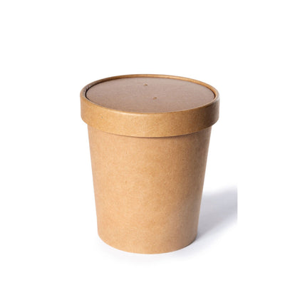 Brown Soup Container with Lid (All Sizes)